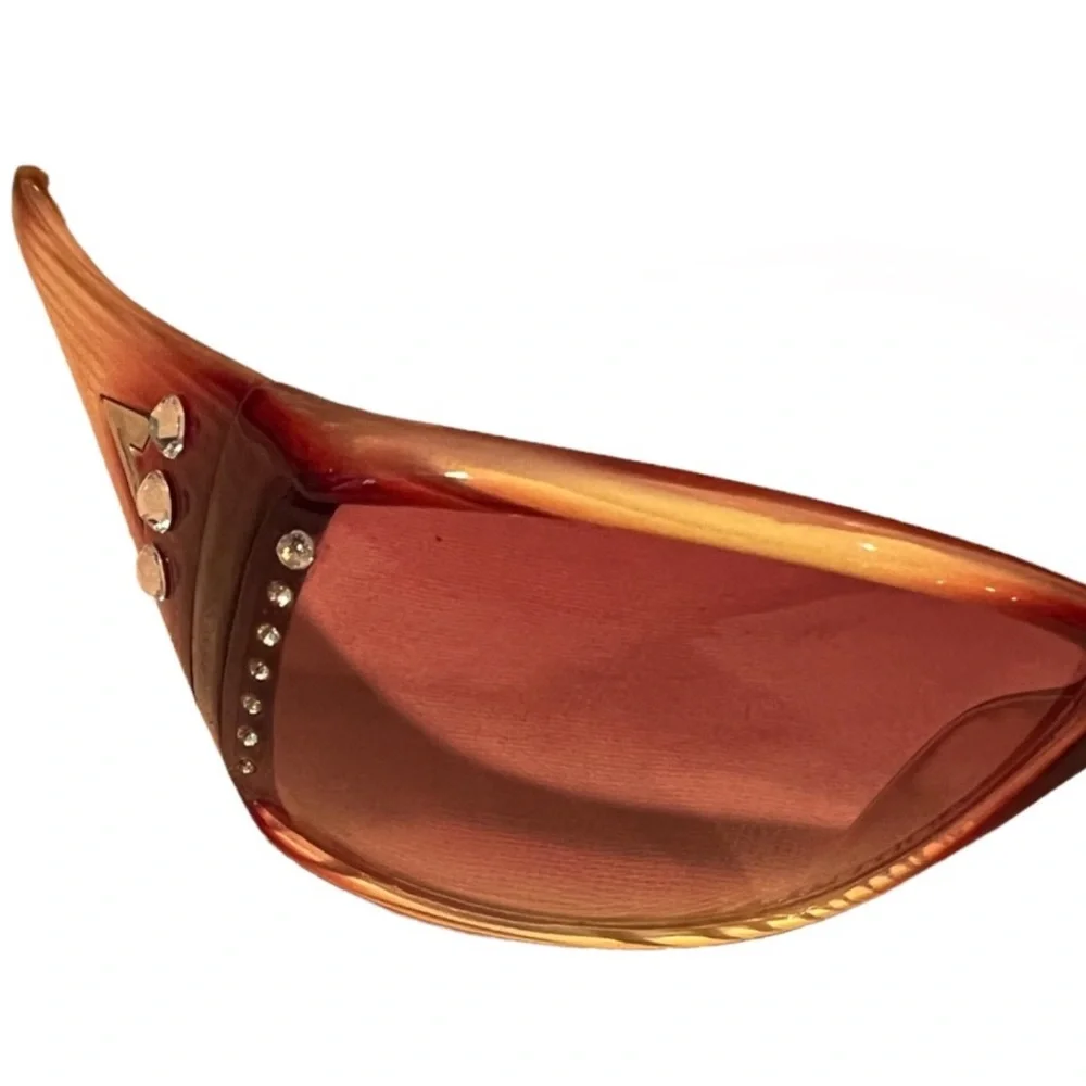 Stylish Reddish Brown Tortoise shell & Gold Bling Hollywood Style Sunglasses